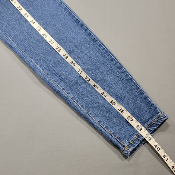Forever 21 Blue Skinny Jeans Stretch High Rise Casual Denim Women's Size 28 Zip - Picture 8 of 10